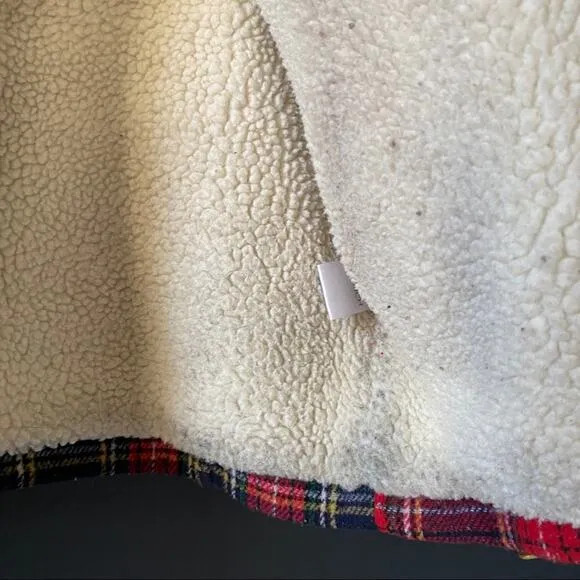 Joyrich Plaid Sherpa Wool Jacket Sz Medium