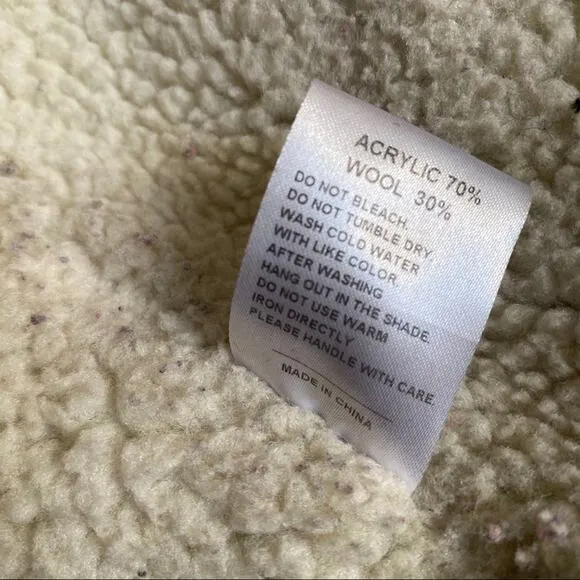Joyrich Plaid Sherpa Wool Jacket Sz Medium