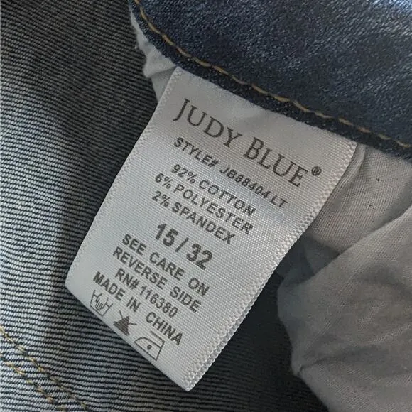 Judy Blue Mid Wash High Rise Distressed Boyfriend Jeans Size 15|32