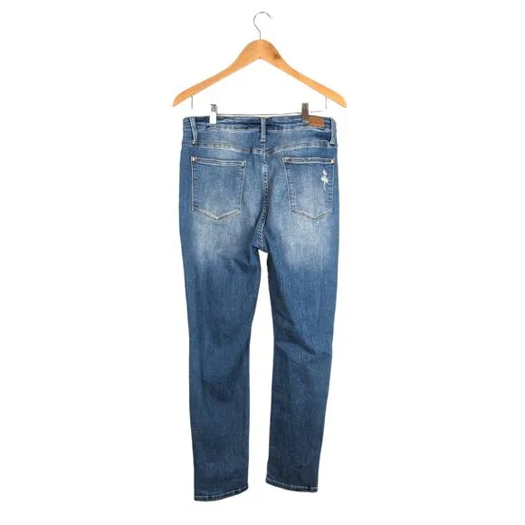 Judy Blue Mid Wash High Rise Distressed Boyfriend Jeans Size 15|32