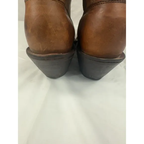 Justin USA L596 Leather Western Roper Kiltie Granny Packer BOOTS Women's 7.5 B