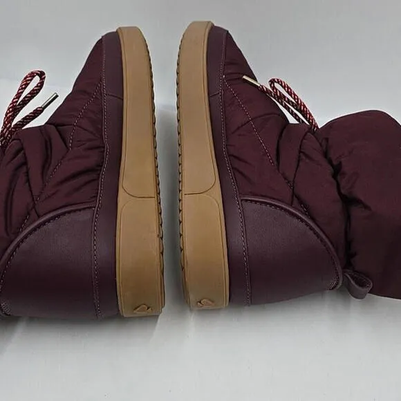 Kate Spade Cocoon Plum Pull On Warm Snow Boots Womens Size 10B NEW Fast Ship
