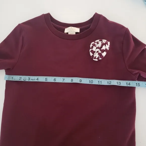 Kate Spade kid girl burgundy stripe dress size 10