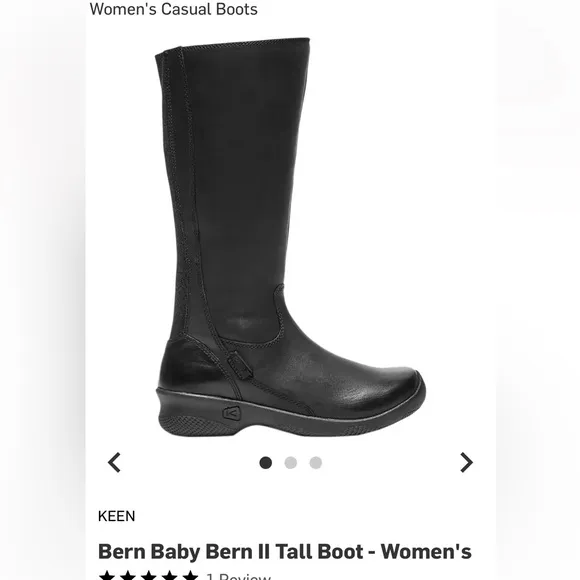 KEEN Bern Baby Bern II Tall Boot - Women's Size 8. Black! Waterproof. Warm!