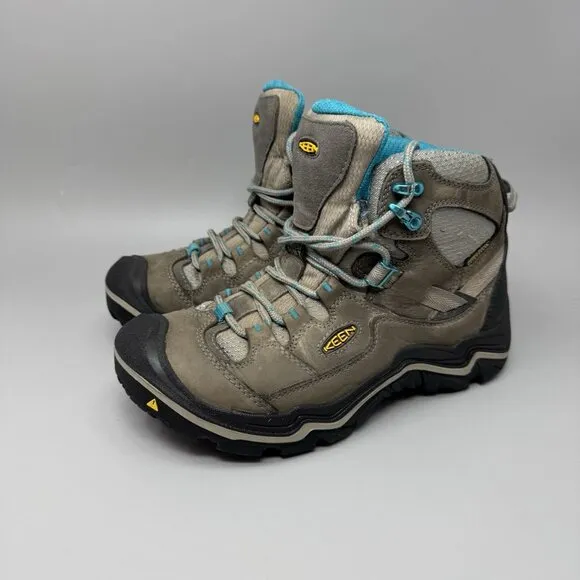 Keen Durand Mid Built In USA Women's Size 7.5 Waterproof Hiking Boots Gray