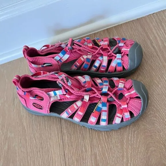 Keen Girl Big Kid Size 4 Woman 6 Pink Blue Gray Waterproof Sandals Hiking Shoe