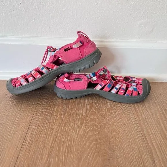 Keen Girl Big Kid Size 4 Woman 6 Pink Blue Gray Waterproof Sandals Hiking Shoe