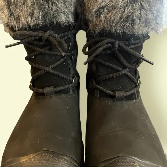 Keen Helena waterproof leather thermal insulated faux fur winter boots 8
