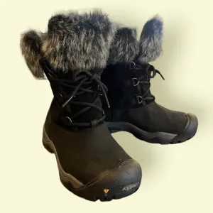 Keen Helena waterproof leather thermal insulated faux fur winter boots 8