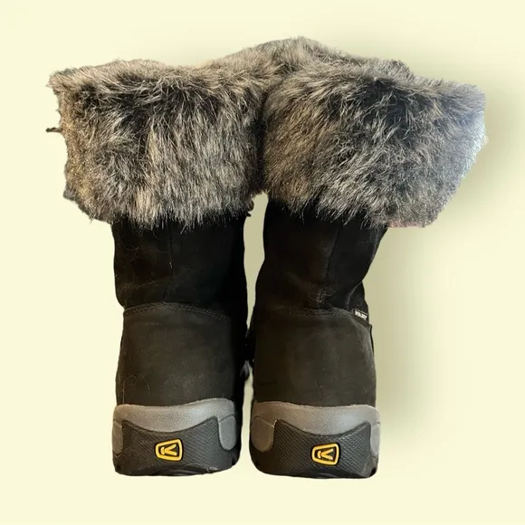 Keen Helena waterproof leather thermal insulated faux fur winter boots 8