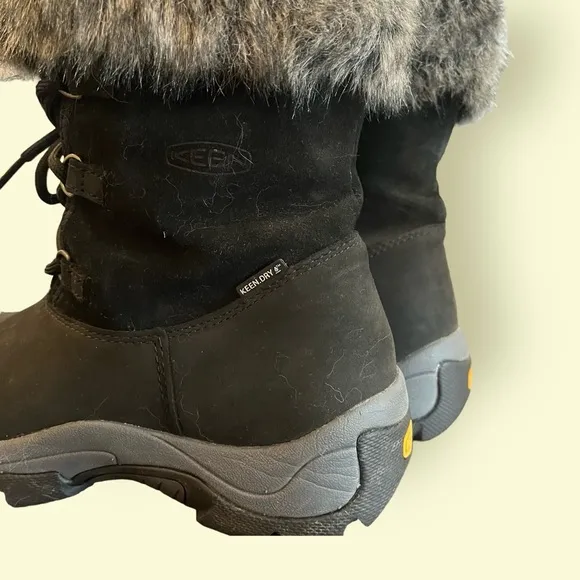 Keen Helena waterproof leather thermal insulated faux fur winter boots 8