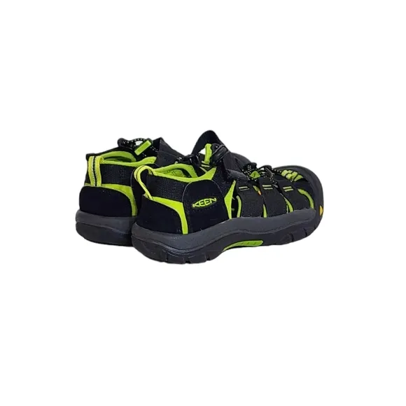 Keen Kids Newport H2 Little Boys Hiking Sandals In Black and Lime Size 1 Y