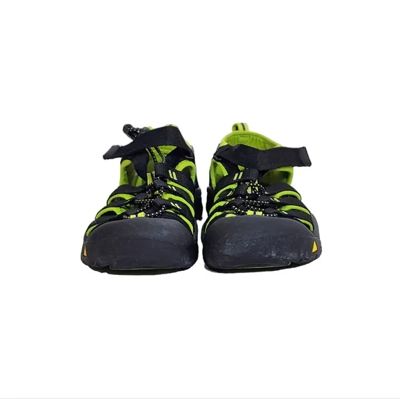 Keen Kids Newport H2 Little Boys Hiking Sandals In Black and Lime Size 1 Y