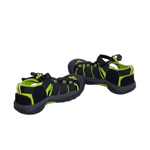 Keen Kids Newport H2 Little Boys Hiking Sandals In Black and Lime Size 1 Y