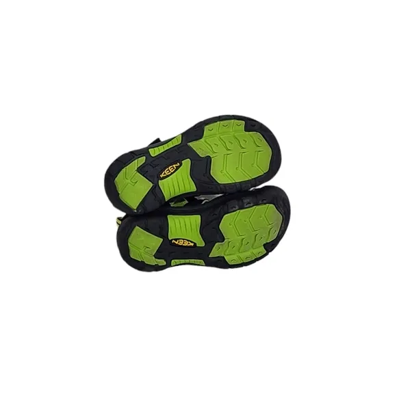 Keen Kids Newport H2 Little Boys Hiking Sandals In Black and Lime Size 1 Y