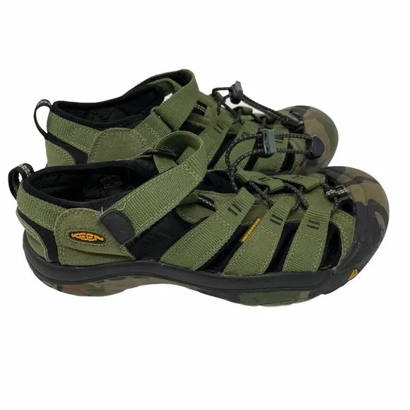 Keen Newport H2 Sport Green Camo Waterproof Sandals Size 6