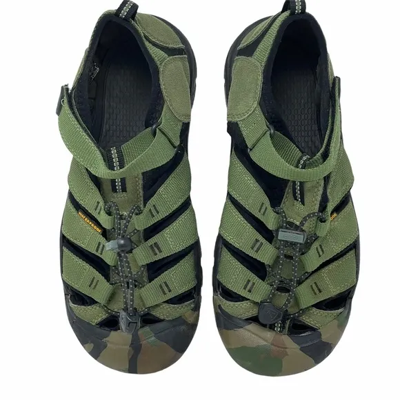 Keen Newport H2 Sport Green Camo Waterproof Sandals Size 6