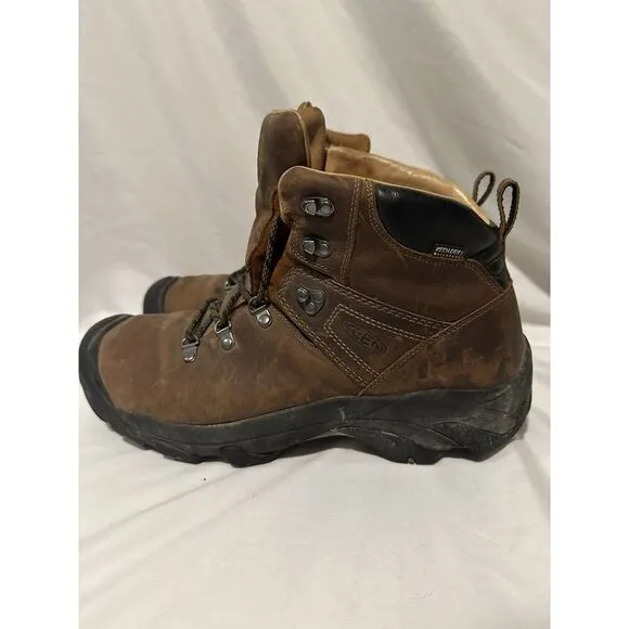 KEEN Pyrenees Waterproof Hiking Boots Men's‎ 14 Mid Brown Leather Ankle Boots