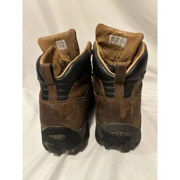 KEEN Pyrenees Waterproof Hiking Boots Men's‎ 14 Mid Brown Leather Ankle Boots