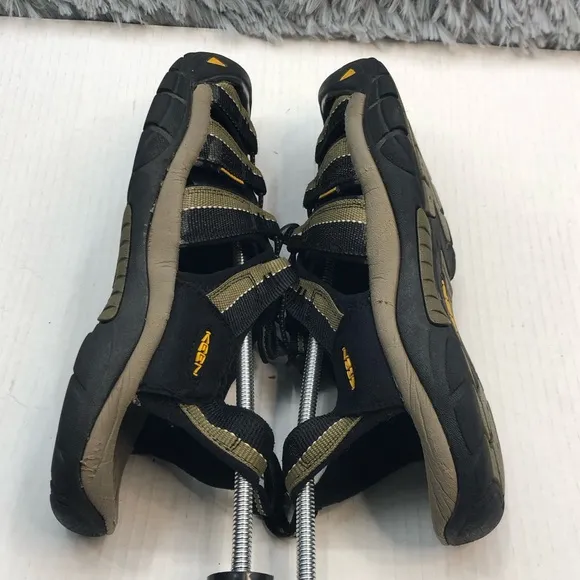 KEEN Sandals Men 10 Newport H2 Sport 1001906 Waterproof Black Green Stone Hiking