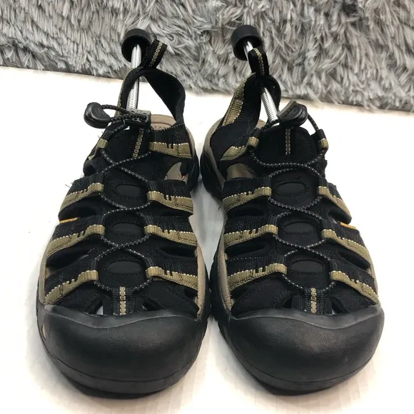 KEEN Sandals Men 10 Newport H2 Sport 1001906 Waterproof Black Green Stone Hiking