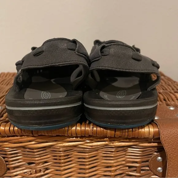 Keen Uneek Cord Black Grey Blue Slingback Bungee Cord Sandals Mens Size 11