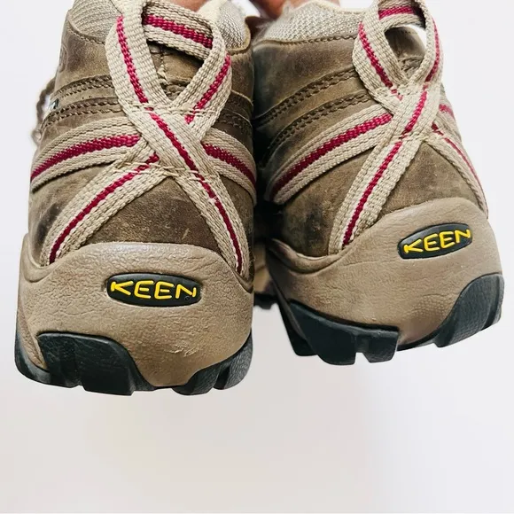 Keen Women’s Dry Targhee II Weatherproof Leather Hiking Boots SZ 7 Brown/Purple