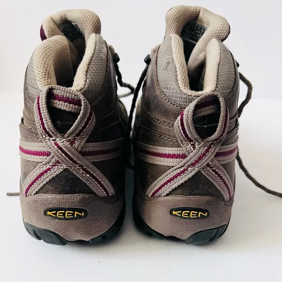 Keen Women’s Dry Targhee II Weatherproof Leather Hiking Boots SZ 7 Brown/Purple