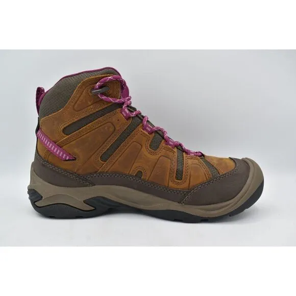 Keen Womens Size 7.5 Circadia Mid Boysenberry Leather Waterproof Hiking Boots