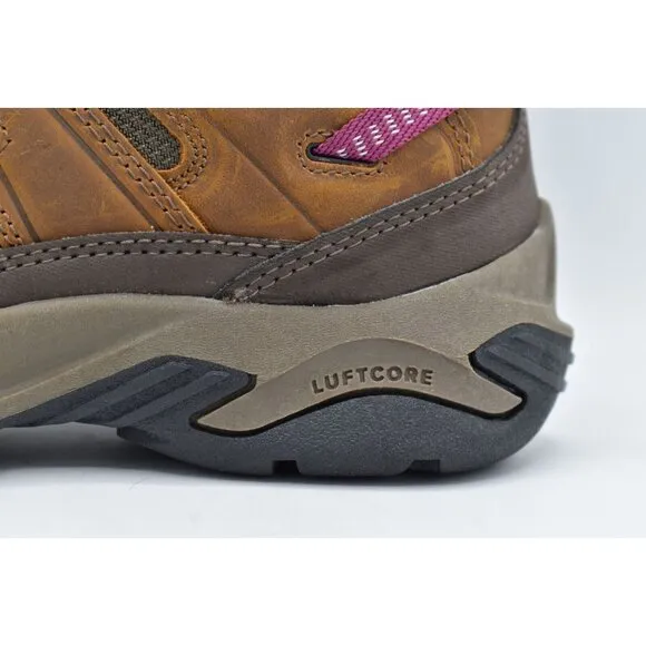Keen Womens Size 7.5 Circadia Mid Boysenberry Leather Waterproof Hiking Boots