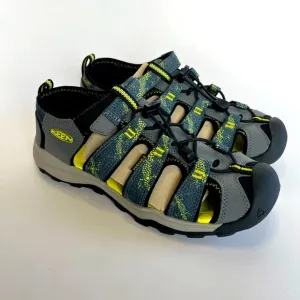 Keen Youth‎ 6 Newport H2 Sandals Waterproof Hiking Outdoors Green Gray NEW
