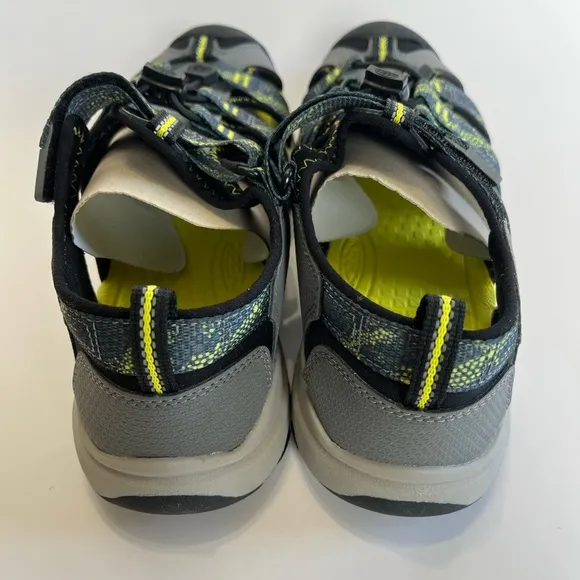 Keen Youth‎ 6 Newport H2 Sandals Waterproof Hiking Outdoors Green Gray NEW