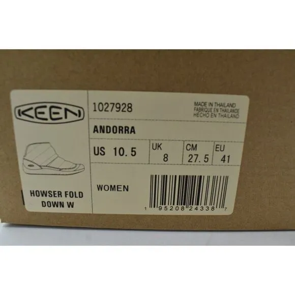 Keen Womens Size 10.5 Howser Fold Down Andorra Burgundy Insulated Pull On Shoes