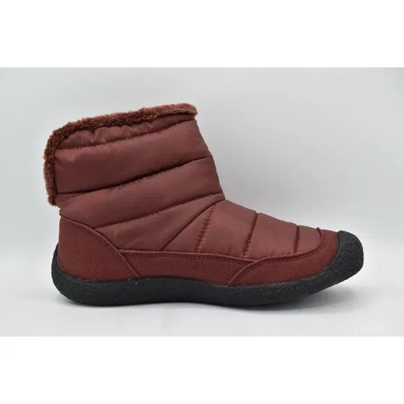 Keen Womens Size 8 Howser Fold Down Andorra Burgundy Insulated Pull On Shoes