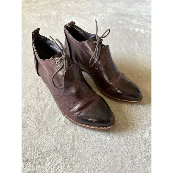 Kelsi‎ Dagger Brooklyn Women's 7.5 Court Oxford Boot Burgundy
