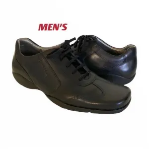 Kenneth Cole Men’s Size 11.5 Black Leather Silver Technology Insole Oxford Shou