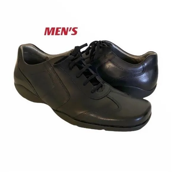 Kenneth Cole Men’s Size 11.5 Black Leather Silver Technology Insole Oxford Shou