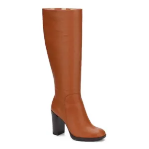 KENNETH COLE NEW YORK Womens Cognac Brown Justin 2.0 Leather Heeled Boots 7 M