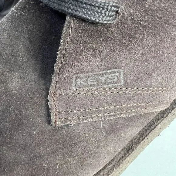 Keys Brown Suede Leather Chukka Lace Up Boots Almond Toe Casual Men's Size 44 10