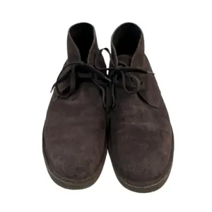 Keys Brown Suede Leather Chukka Lace Up Boots Almond Toe Casual Men's Size 44 10