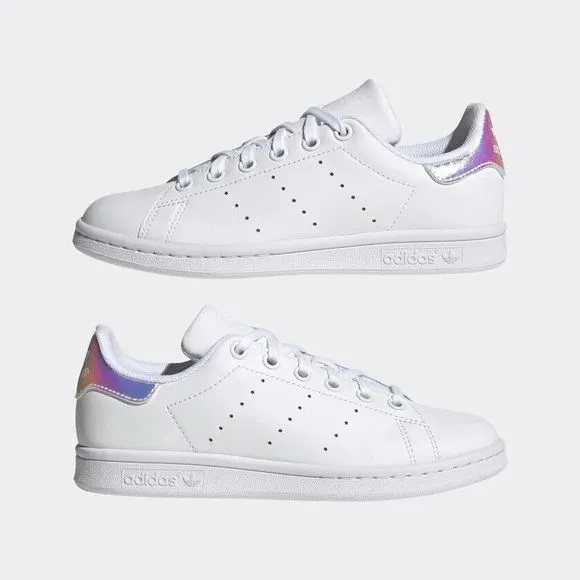 KID'S Adidas Originals Stan Smith J White Iridescent FU6673