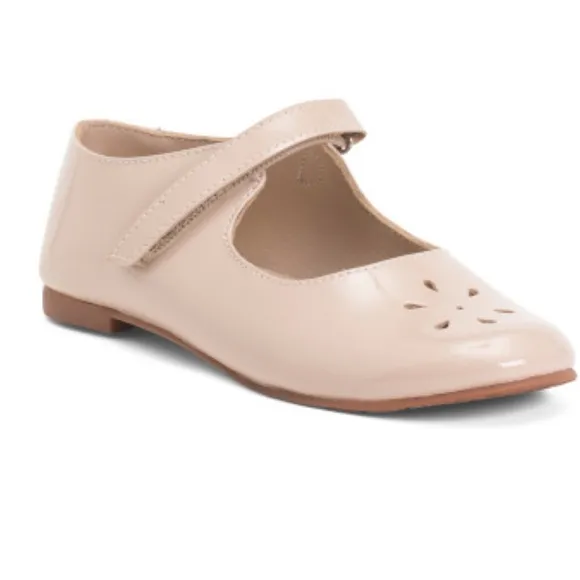 Kids Beige Mary Jane Shoes