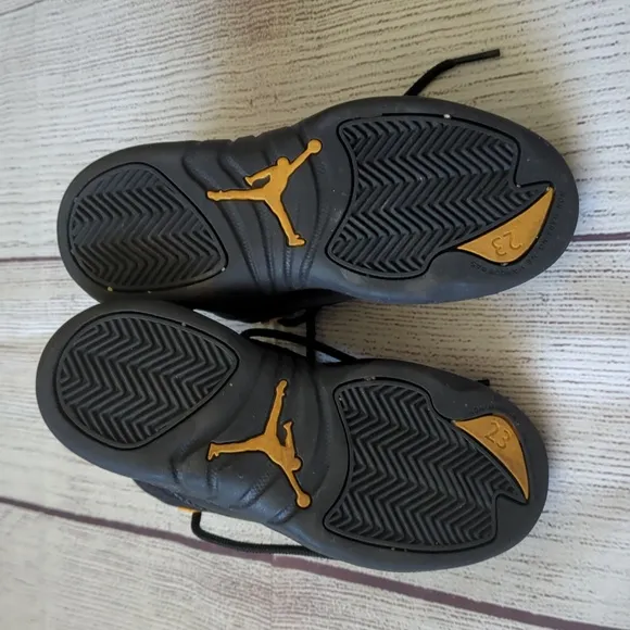 Kids Black Jordan Retro 12 Shoes