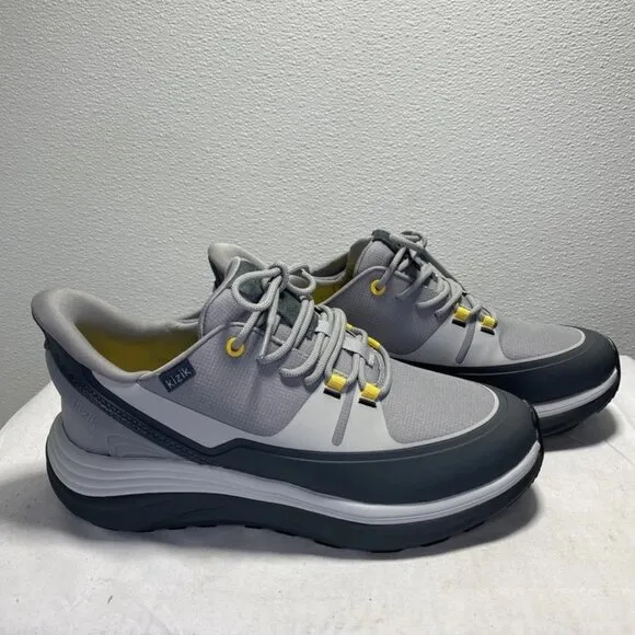 Kizik London Low Top Sneakers Grey Mesh Men’s Size 9 Hands-Free Comfort –