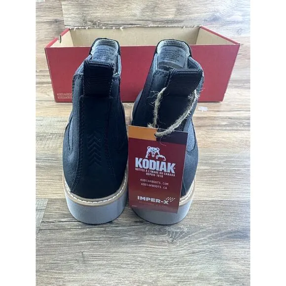 Kodiak Women's Size 9 Chelsea Boot Leather Upper Pull On Bootie Black