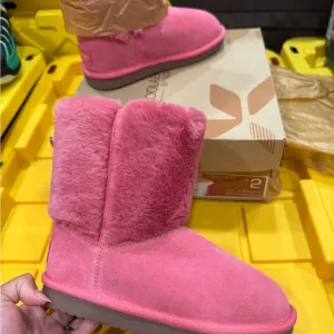 Koolaburra by Ugg Audrei Cozy Pink Fur-Lined Girl’s Boots size 2Y