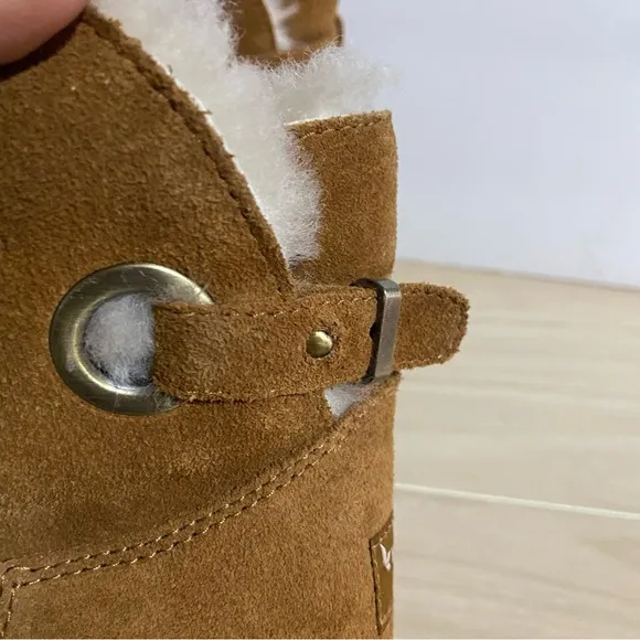 Koolaburra by UGG Remley Ankle Boot Faux Fur Lined Brown Sz 10 Warm Cozy Comfy