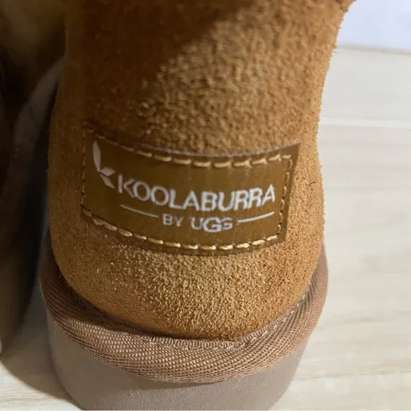 Koolaburra by UGG Remley Ankle Boot Faux Fur Lined Brown Sz 10 Warm Cozy Comfy