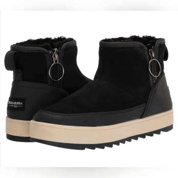 KOOLABURRA by UGG Zip up black suede boots women's size 10.NEW!! 🔥 NWT