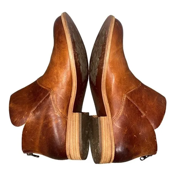Kork Ease Ryder distressed leather ankle boots women’s 10M boho minimalist